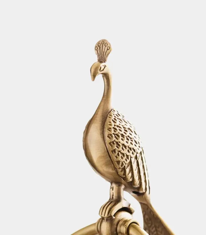 Regal Plume Towel Stand Vintage Style Ornate Bathroom Kitchen Accessory Brass 39 cm (15.55 in)