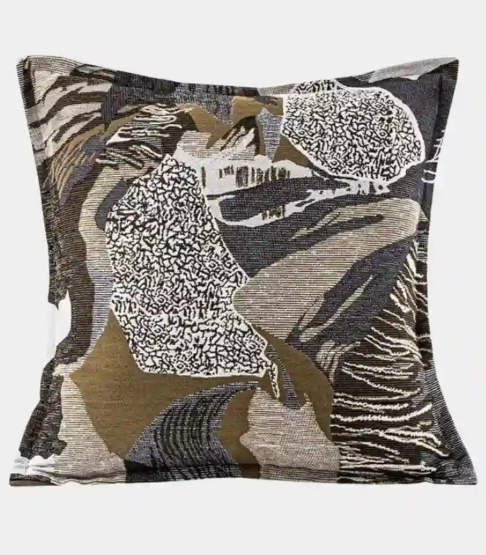 Abstract Terrain Cushion Cover – Jacquard Woven Design