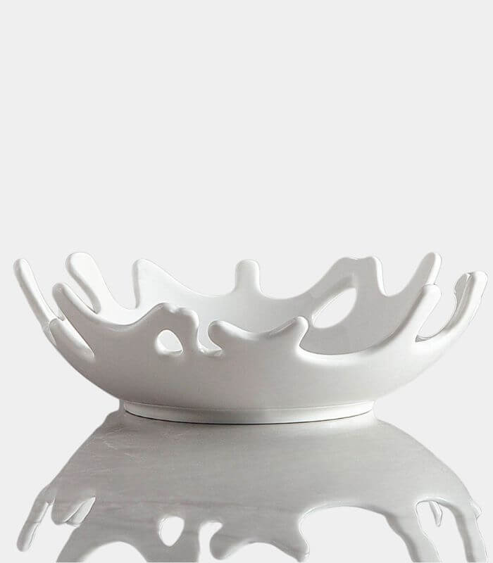 Artisan Splash Ceramic Serving Bowl | Modern Abstract Design | Decorative Fruit & Salad Bowl