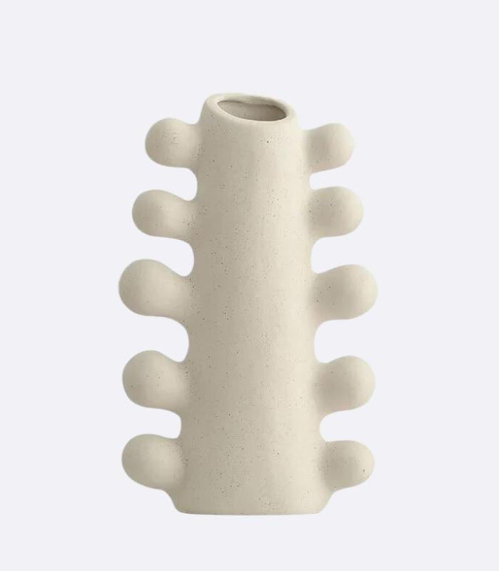 Ceramic Vase Aurora Elegant Cream White