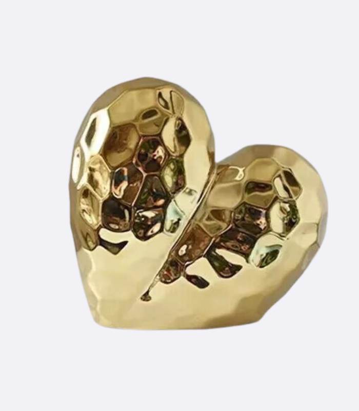 Heart Shape Ceramic Sculpture Ceramic 19 cm