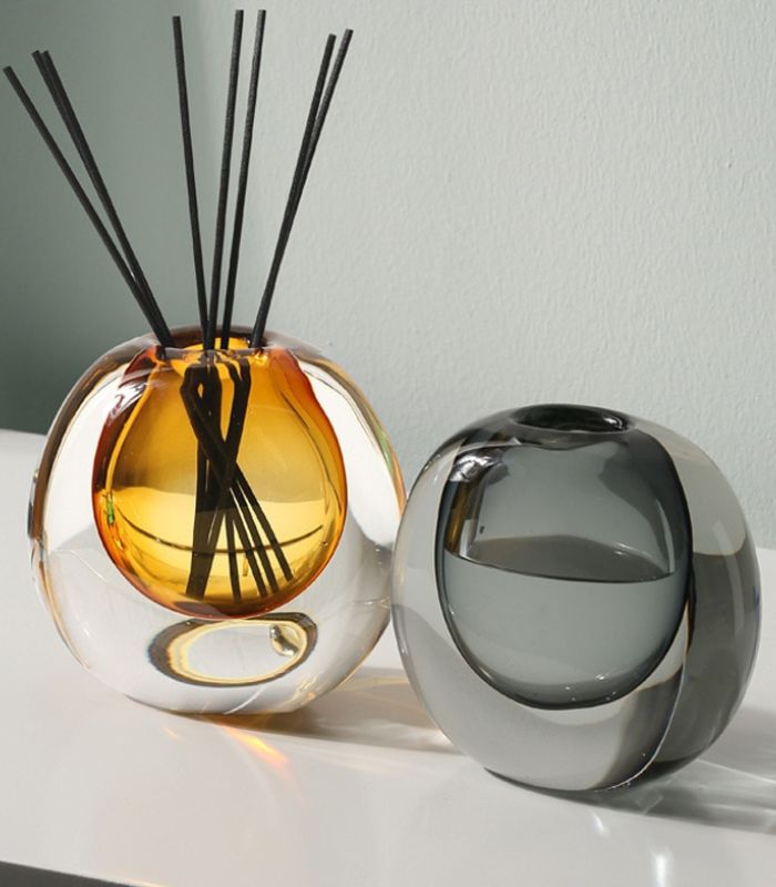 Decorative Crystal Glass Vase 14.5cm