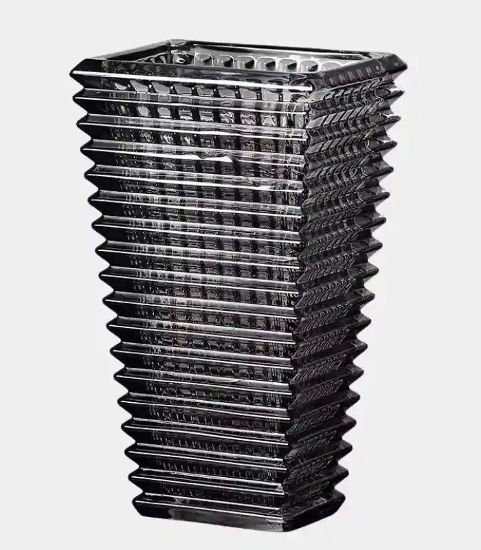 Crystal Glass Tabletop Vase Rectangular 28 cm