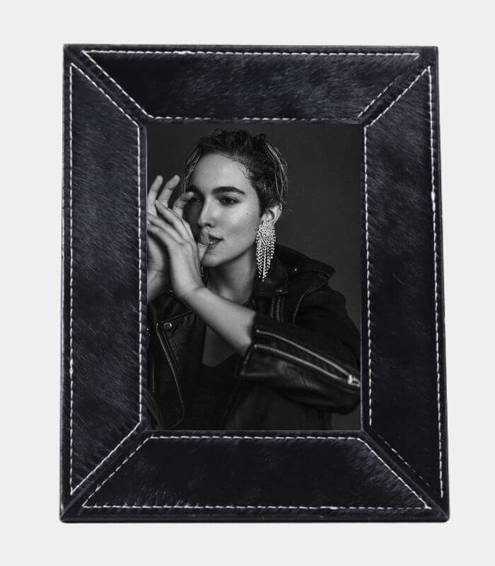 Manège Frame Photo Frame - Artisan Black Collection Leather & Wood