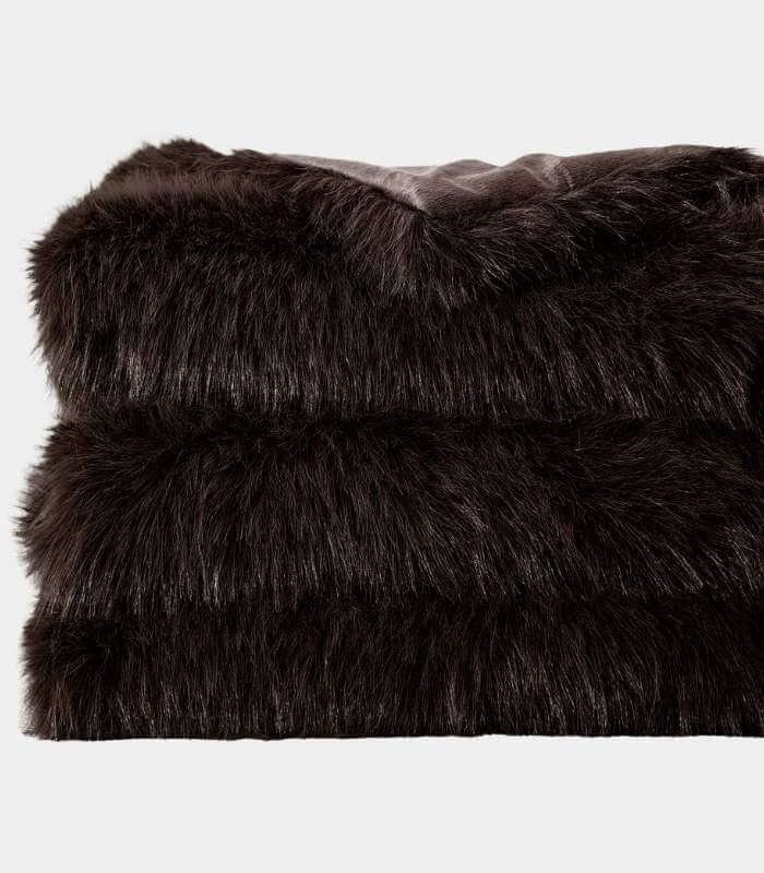 Faux Fur Throw Blanket Plush Faux Fur Throw Chocolate Brown