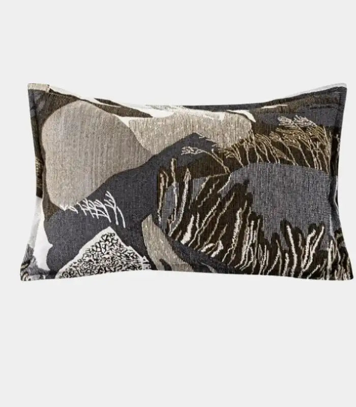 Abstract Terrain Cushion Cover – Jacquard Woven Design