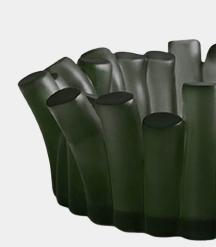 Bamboo Grove Decorative Bowl – Sculptural Resin Design