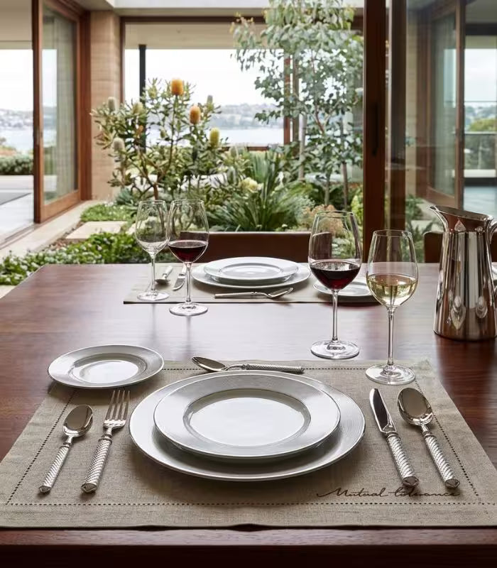 Belmont Regal Twisted Cable Premium Flatware Set - Luxury Stainless Steel Cutlery Collection (24-Piece or 16-Piece Set)