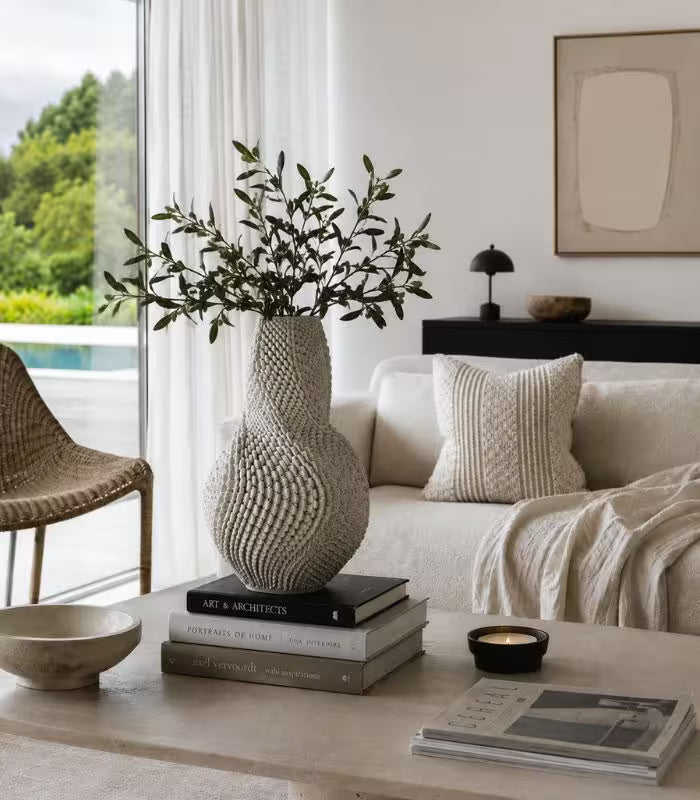 Aria Ceramic Vase – 3D Printed Sculptural Design Large 40 cm (15.75 in)