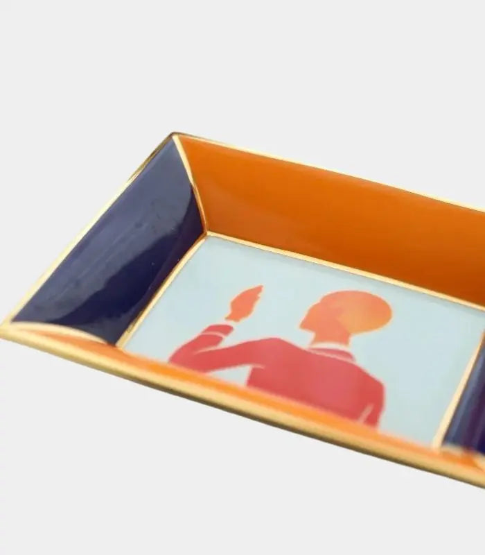 Vivienne Ceramic Trinket Tray – Art Deco Inspired Design 15 cm