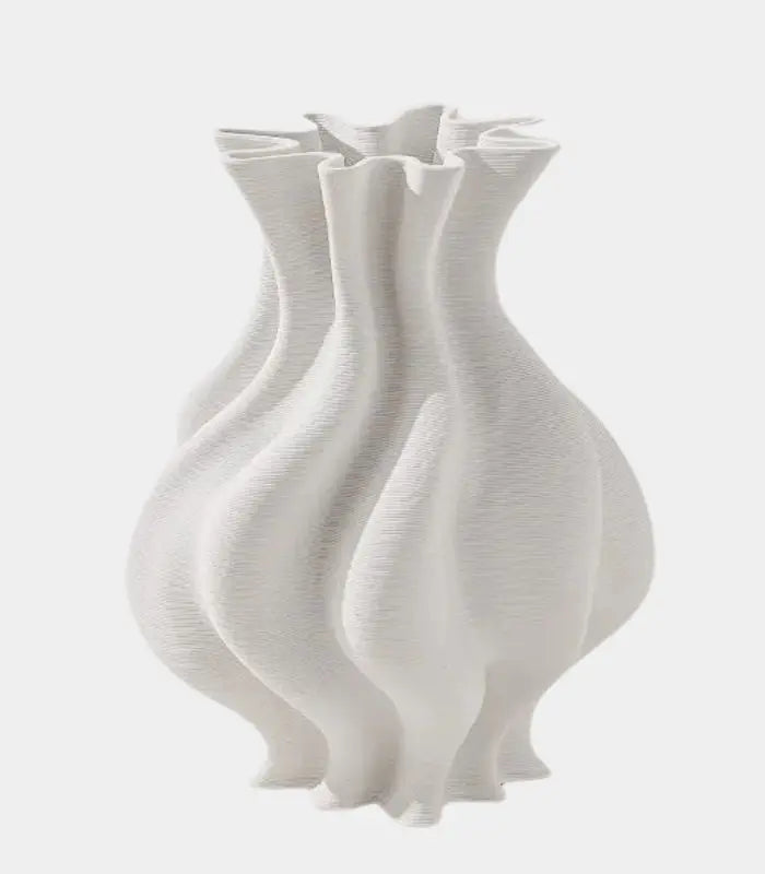 Cascade Ceramic Vase – Sculptural Twisted Design