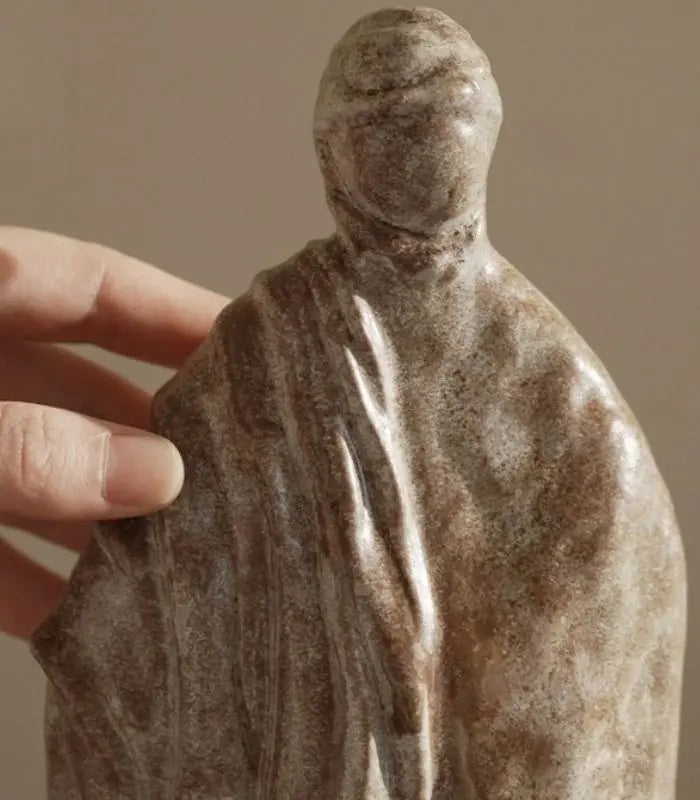 Solenne Decorative Sculpture Ceramic Object | Decorative Robed Figure Statue 22 cm / 8.66 in
