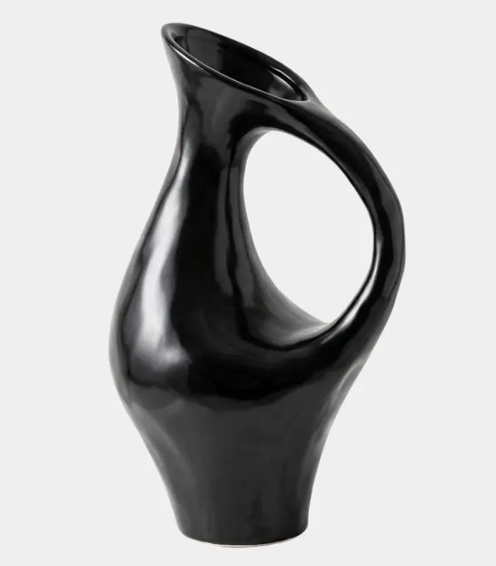 Forma Black Ceramic Tabletop Vase 35 cm