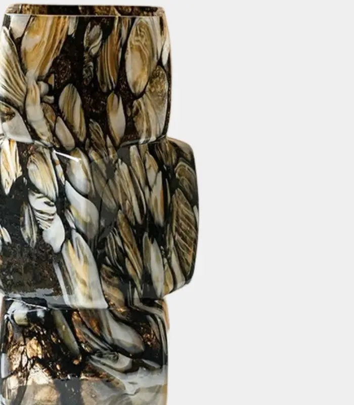 Palimpsest Glass Vase – Handcrafted Stacked Design 30 cm