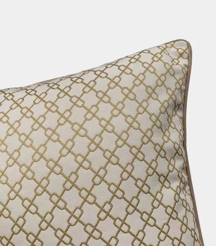 Château Tapestry Woven Cushion Cover – 45x45 cm | Elegant Jacquard Decorative Pillow Case