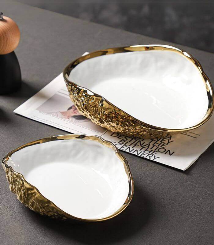 Shell-Inspired Ceramic Serving Bowl