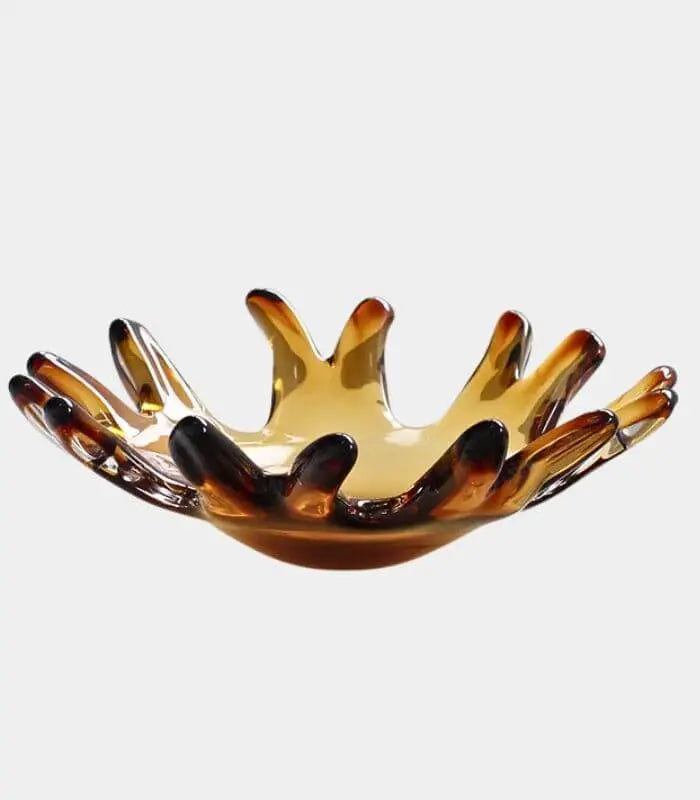 Valentina Handcrafted Glass Sculptural Bowl – Elegant Fruit & Decorative Bowl 30.5 cm 12 in