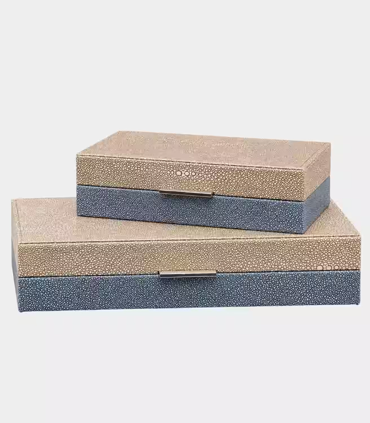 Delphine Shagreen Decorative Box – Textured Storage & Jewellery Box, 2 Sizes