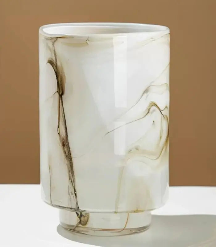 Petra Swirl Glass Vase – Handcrafted Design Marble Glass