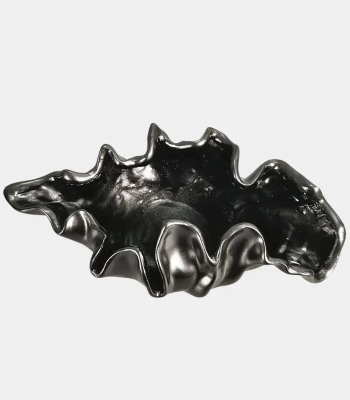 Bolide Bowl Tabletop Vase in Metallic Resin