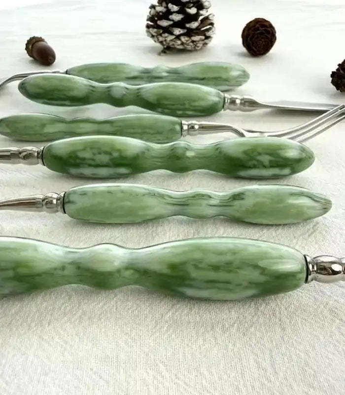 Sage Resin Cutlery Set – 18/10 Stainless Steel Flatware Collection