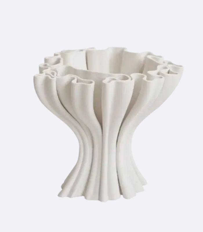Table Top Vase Paloma White Ceramic