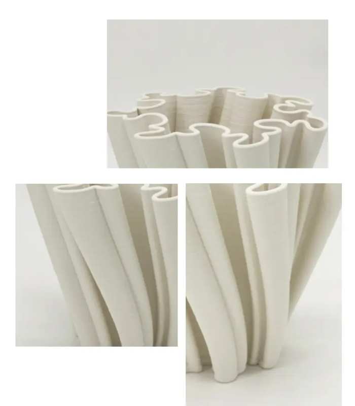 Ceramic Table Top Vase Twist Centrepiece Ceramic