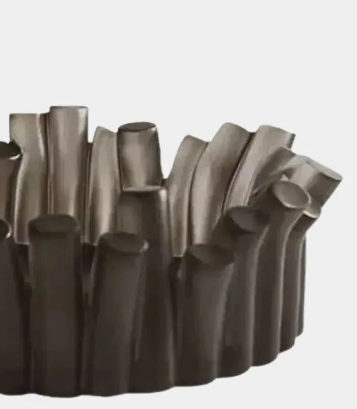 Bamboo Grove Decorative Bowl – Sculptural Resin Design 33 cm