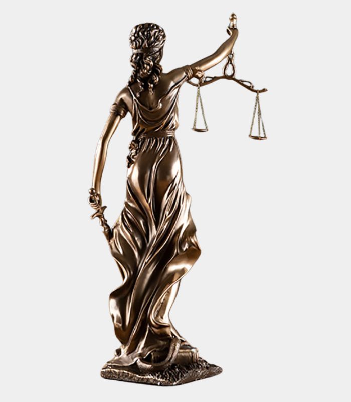 Vintage Style Justice Decorative Statue - Handcrafted Resin Sculpture (30.5 cm / 12 inches)