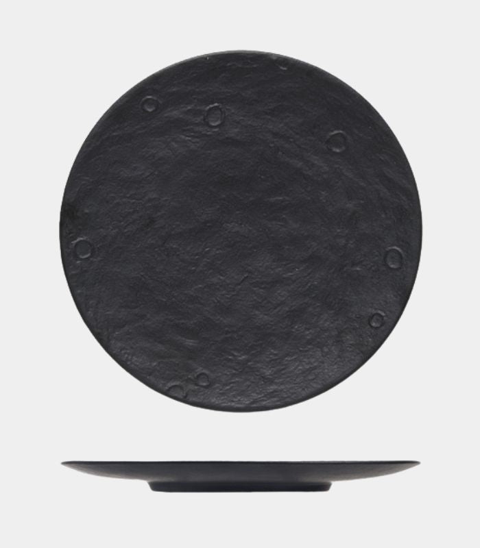 Eclipse Noir Dinner Plate – Handcrafte Ceramic