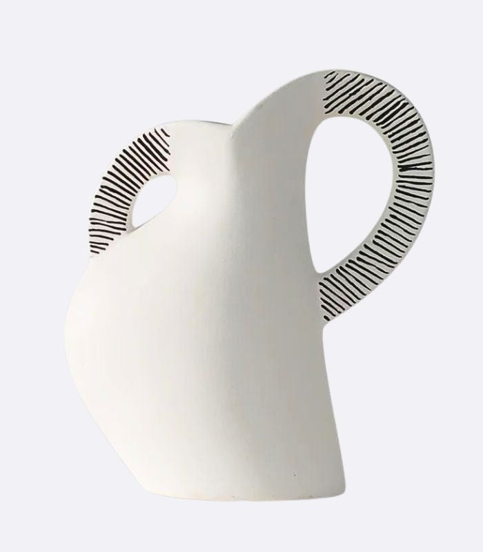 Ceramic Vase Camilla White Handpainted