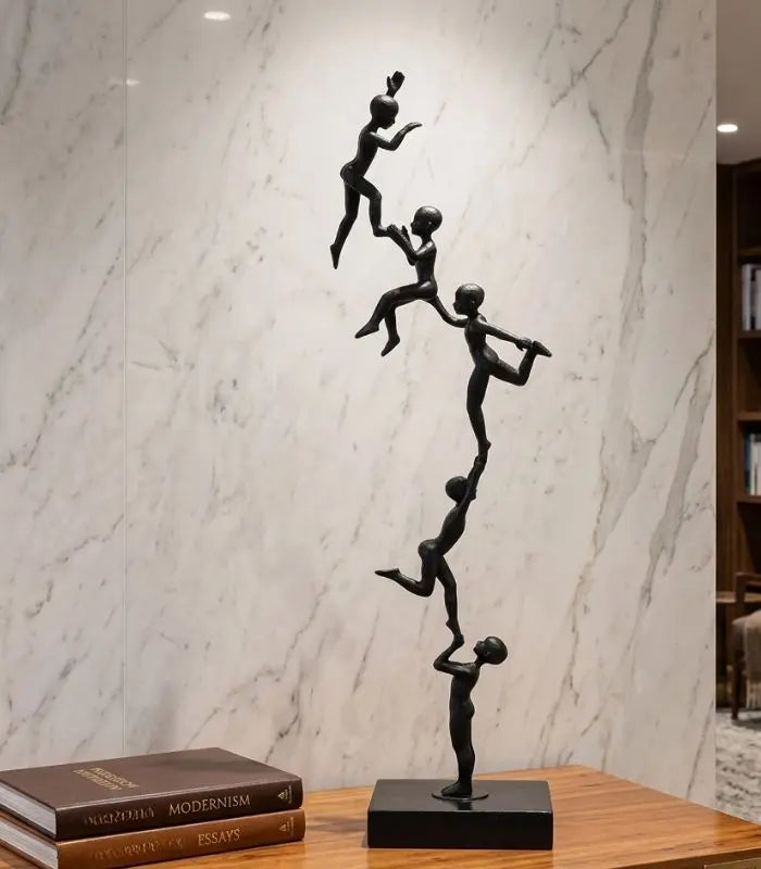 Ascension Metal Figure Decorative Sculpture Black 51 cm