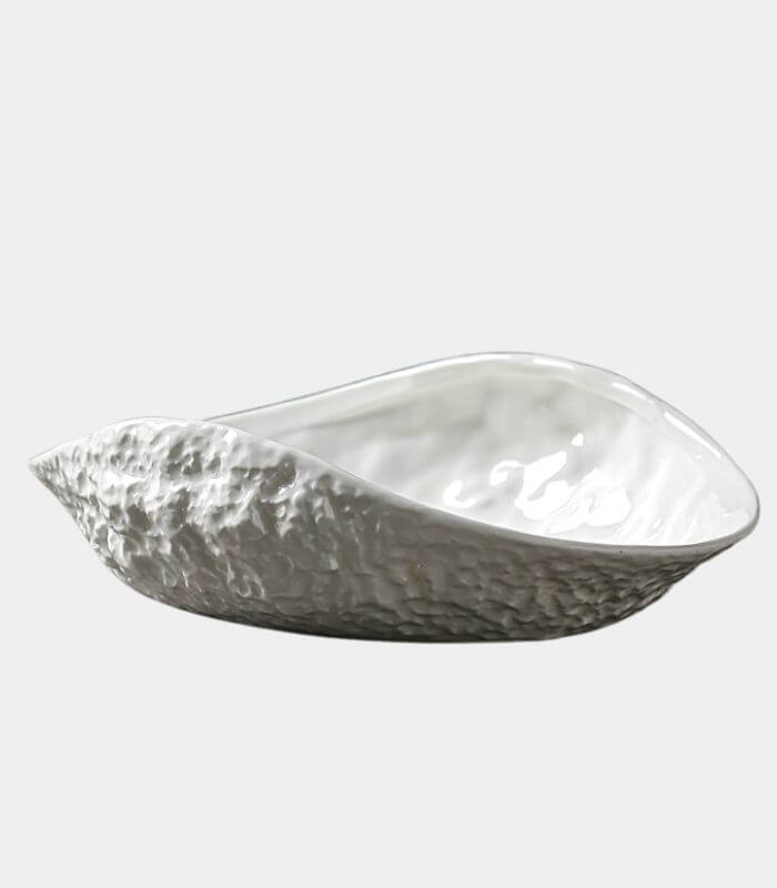 Shell-Inspired Ceramic Serving Bowl