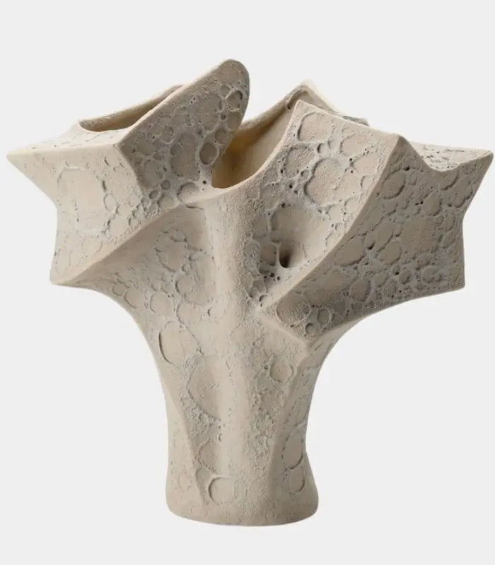 Laguna Large Handmade Ceramic Vase – Organic Textured Sand Finish, Sculptural Form 39 cm ( 15.4 in)