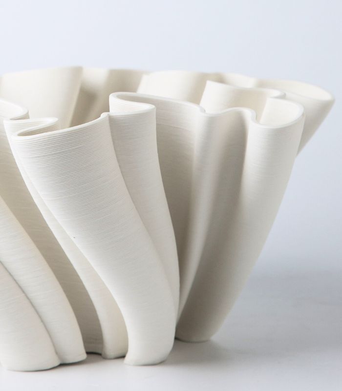 Modern Ceramic Wave Design Vase Centerpiece Bowl 33 cm