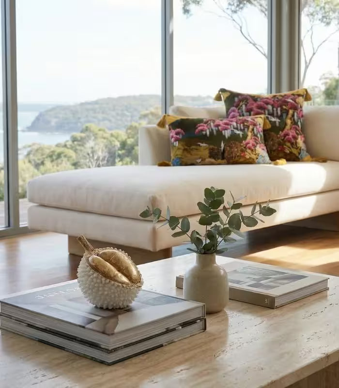 Gilded Durian Sculpture – Decorative Resin Art Piece 17.5 cm