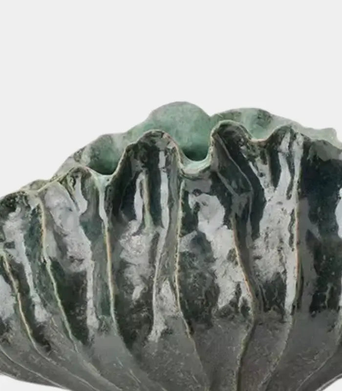 Seascape Ceramic Vase – Sculptural Shell Design