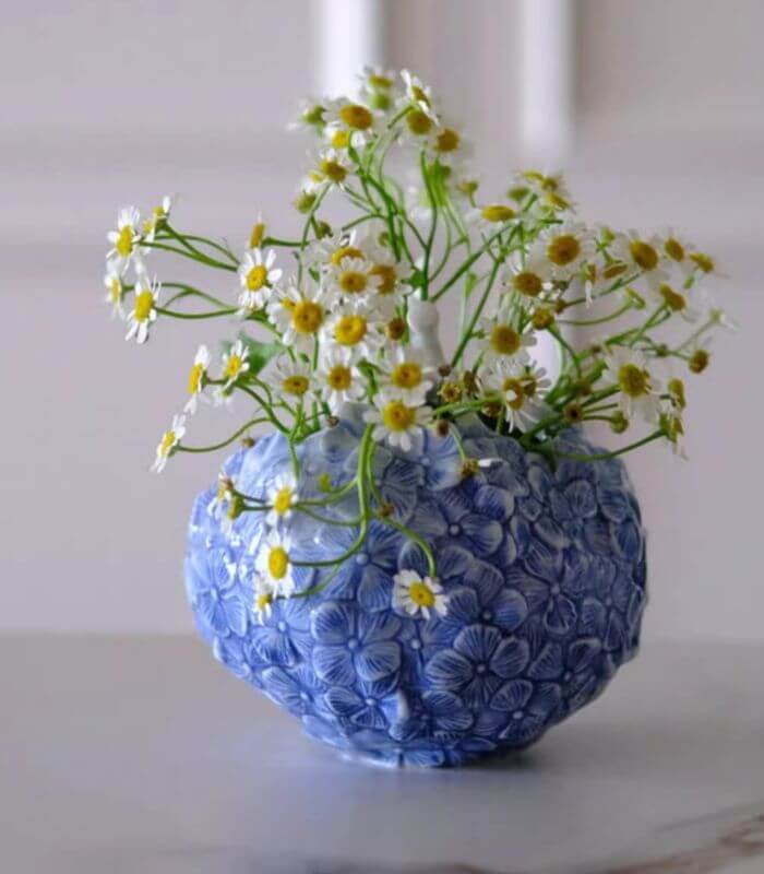 Blooming Botanica Ceramic Hydrangea Small Vase