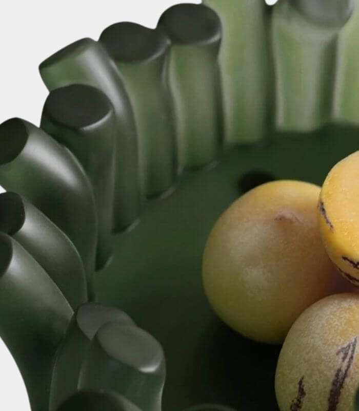 Bamboo Grove Decorative Bowl – Sculptural Resin Design