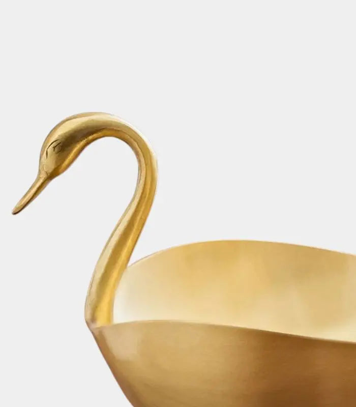Valenciana Brass Swan Bowl – Sculptural Accent Dish