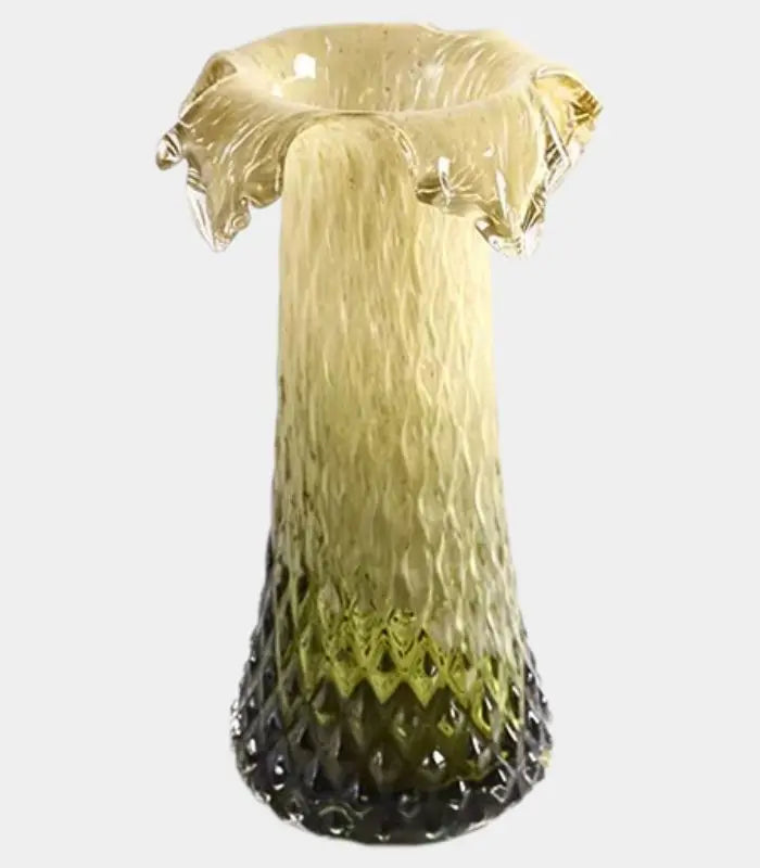 Luminara Glass Vase – Sculptural Petal Design 29 cm