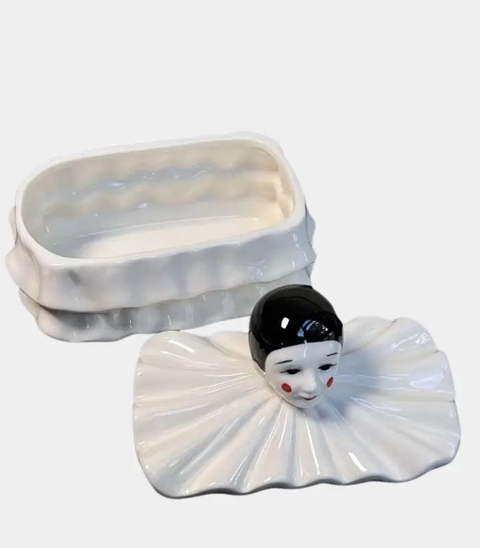 Pierrot Porcelain Trinket Box – Vintage Theatrical Design