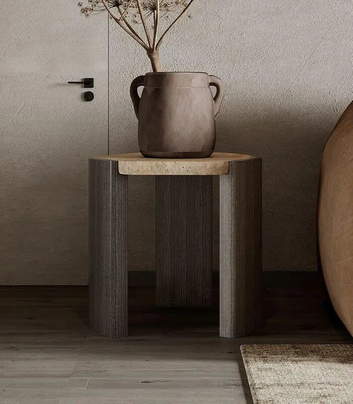 Chelsea Natural Travertine Side Table