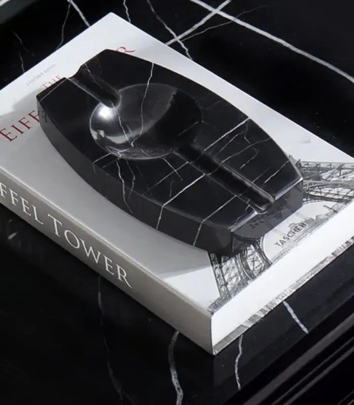 Black Natural Marble Cigar Ashtray 20 cm (7.87 in)