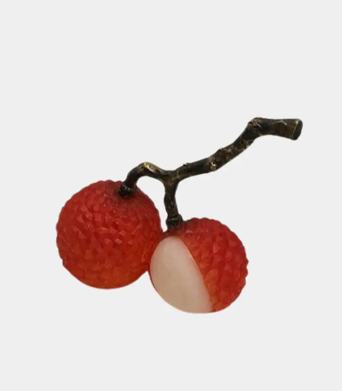 Lychee Fruit Decorative Sculpture – Resin Botanical Ornament