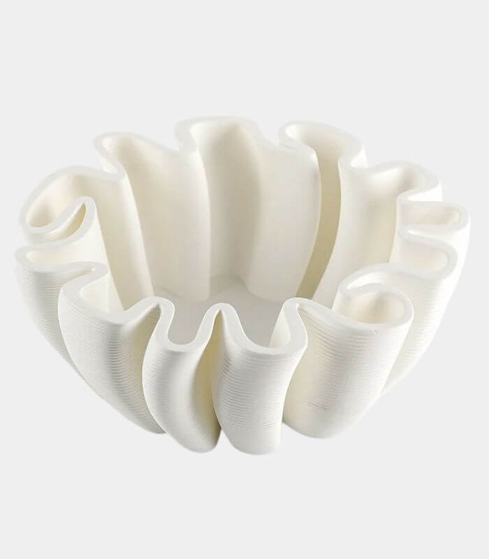 Sculptural Bowl – Contemporary Fluted Design 32 cm (12.6 in) Resin