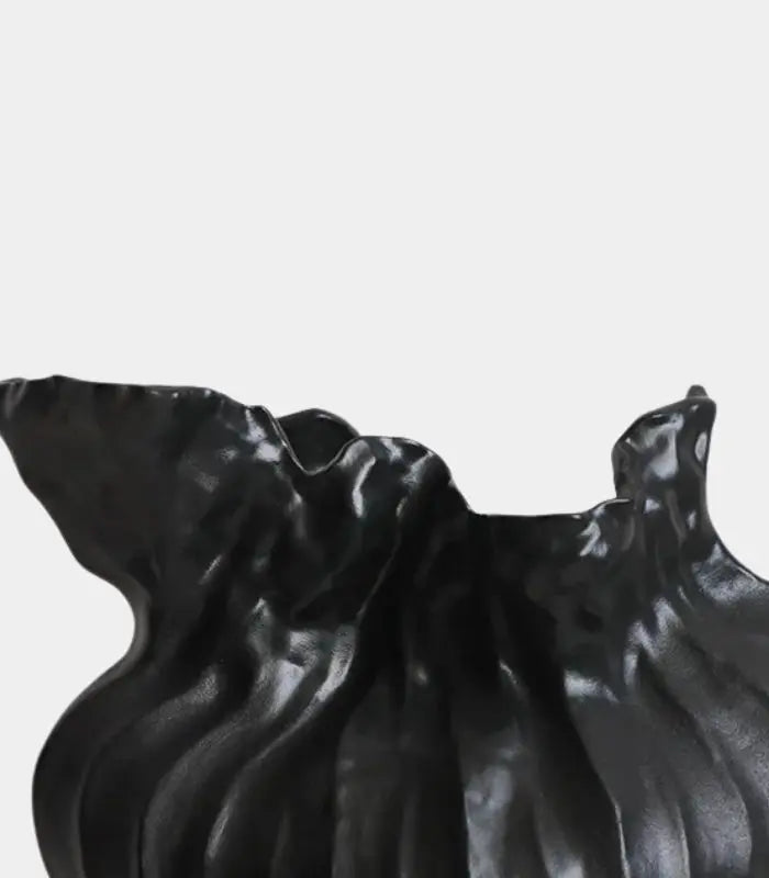 Verdant Ceramic Tabletop Vase – Handcrafted Sculptural Design Black 34 cm