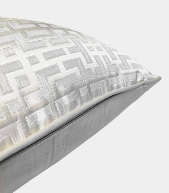 Geometric Cushion Cover Fernwood Jacquard Velvet Woven