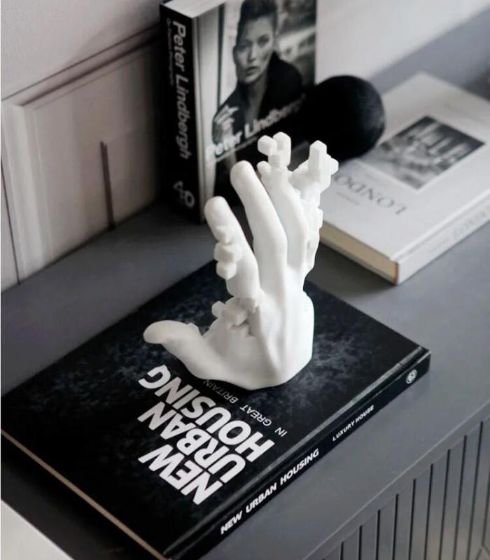 Sculpture Abstract  Hand Home Decoration Art Shelf Decor White