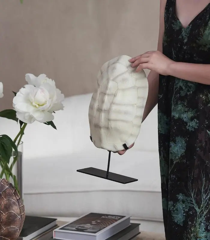 Carapace Resin Sculpture – Tortoise Shell Decorative Accent